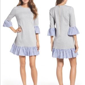 Eliza J Flounce Hem Sweatshirt Dress